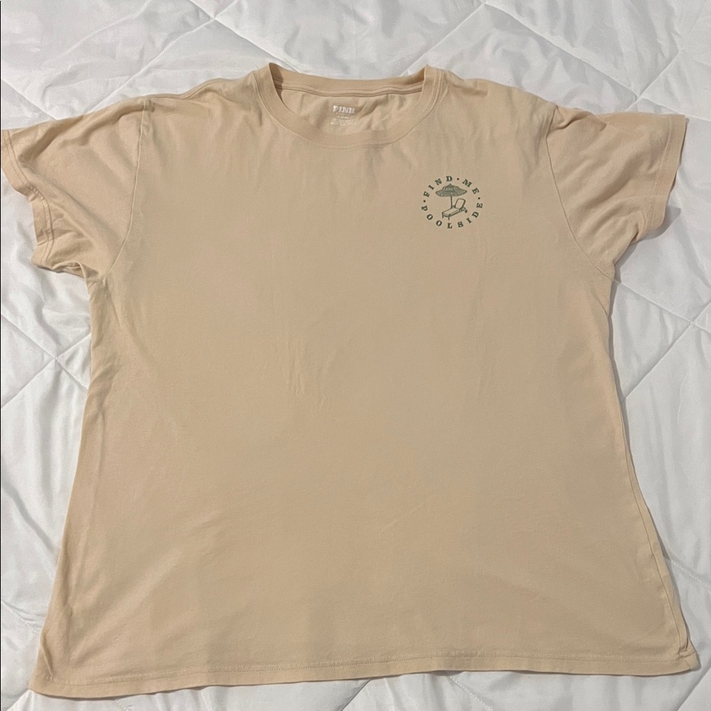 PINK Victoria's Secret Beige Graphic Tee